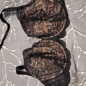 ThirdLove Lace Balconette Bra, Black, 38D.